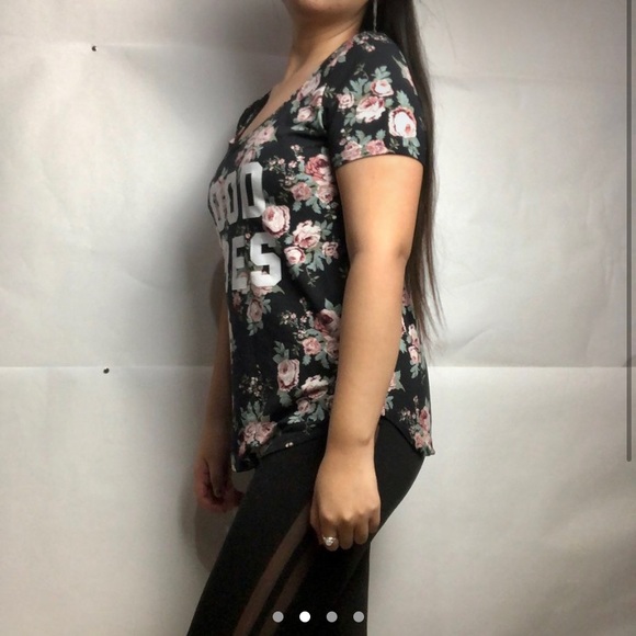 “Good Vibes” Floral Shirt - Picture 2 of 4